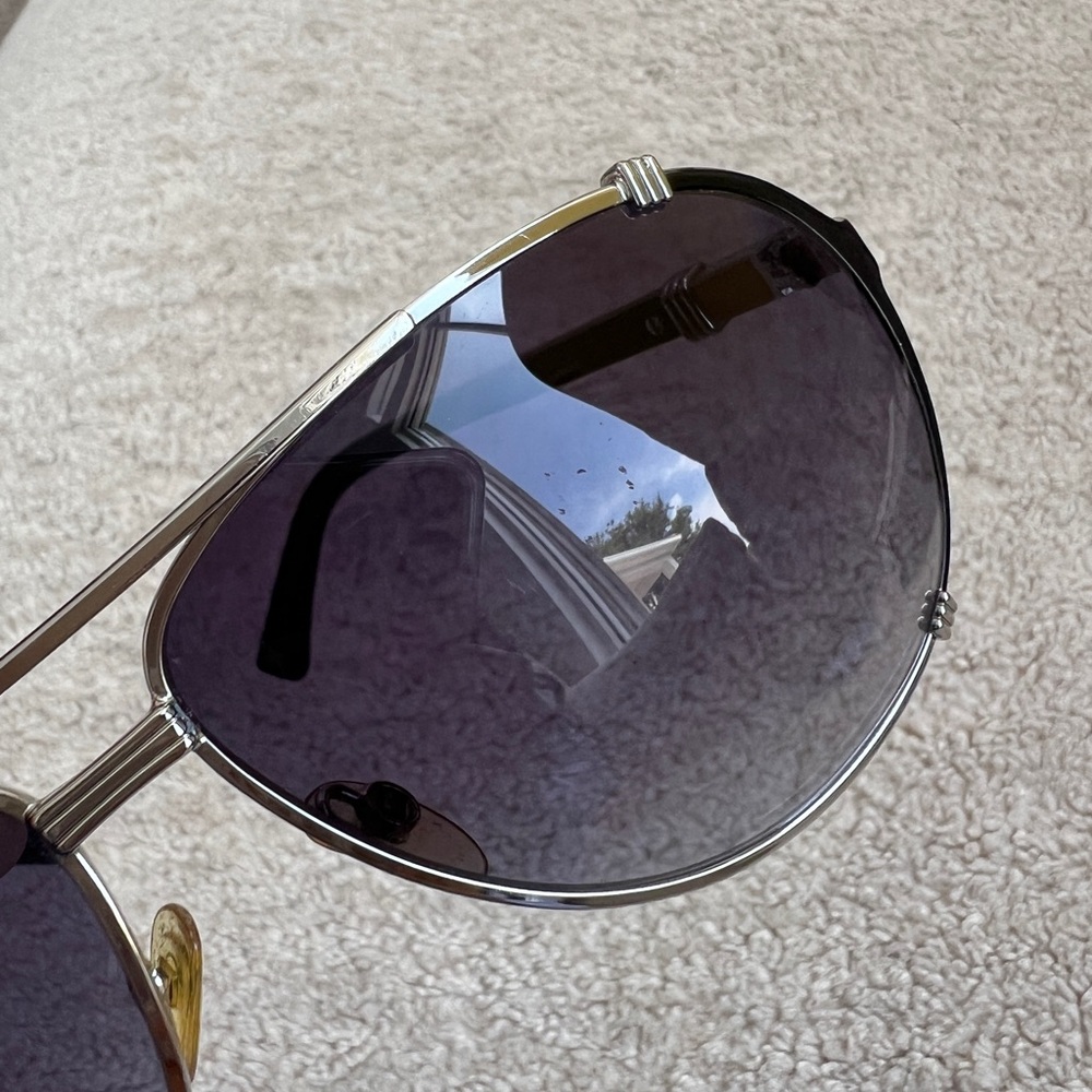 Dior Silver and Black Aviator Sunglasses! - Picture 9 of 11